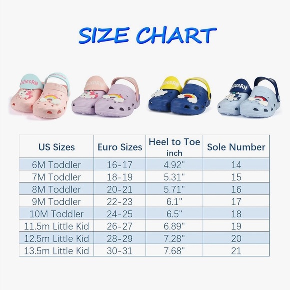 Kids Garden Clogs Slip On Shoes Summer Beach
Water Sandals Size 19 - Picture 7 of 10